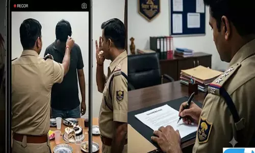 केक पार्टी में शराब तस्कर के साथ दिखे पुलिस अधिकारी,  थानेदार-दरोगा निलंबित
