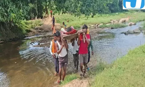 एंबुलेंस नहीं पहुंची गांव, गर्भवती को 1 KM खाट पर ले गए परिजन एंबुलेंस नहीं पहुंची गांव, गर्भवती को 1 KM खाट पर ले गए परिजन