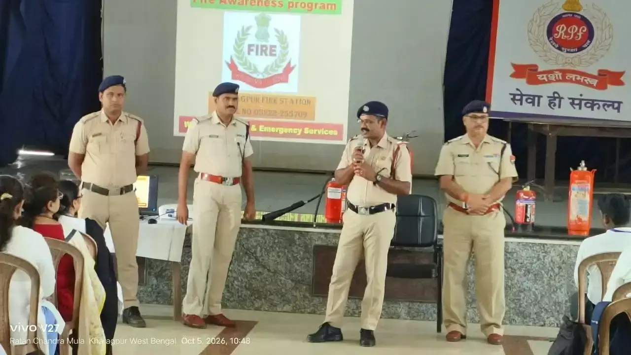 खड़गपुर मंडल में 9वें बैच को फायर सेफ्टी ट्रेनिंग