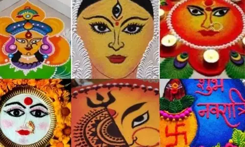 नवरात्रि पर ट्राई करें ये 7 आसान और आकर्षक रंगोली डिजाइन नवरात्रि पर ट्राई करें ये 7 आसान और आकर्षक रंगोली डिजाइन