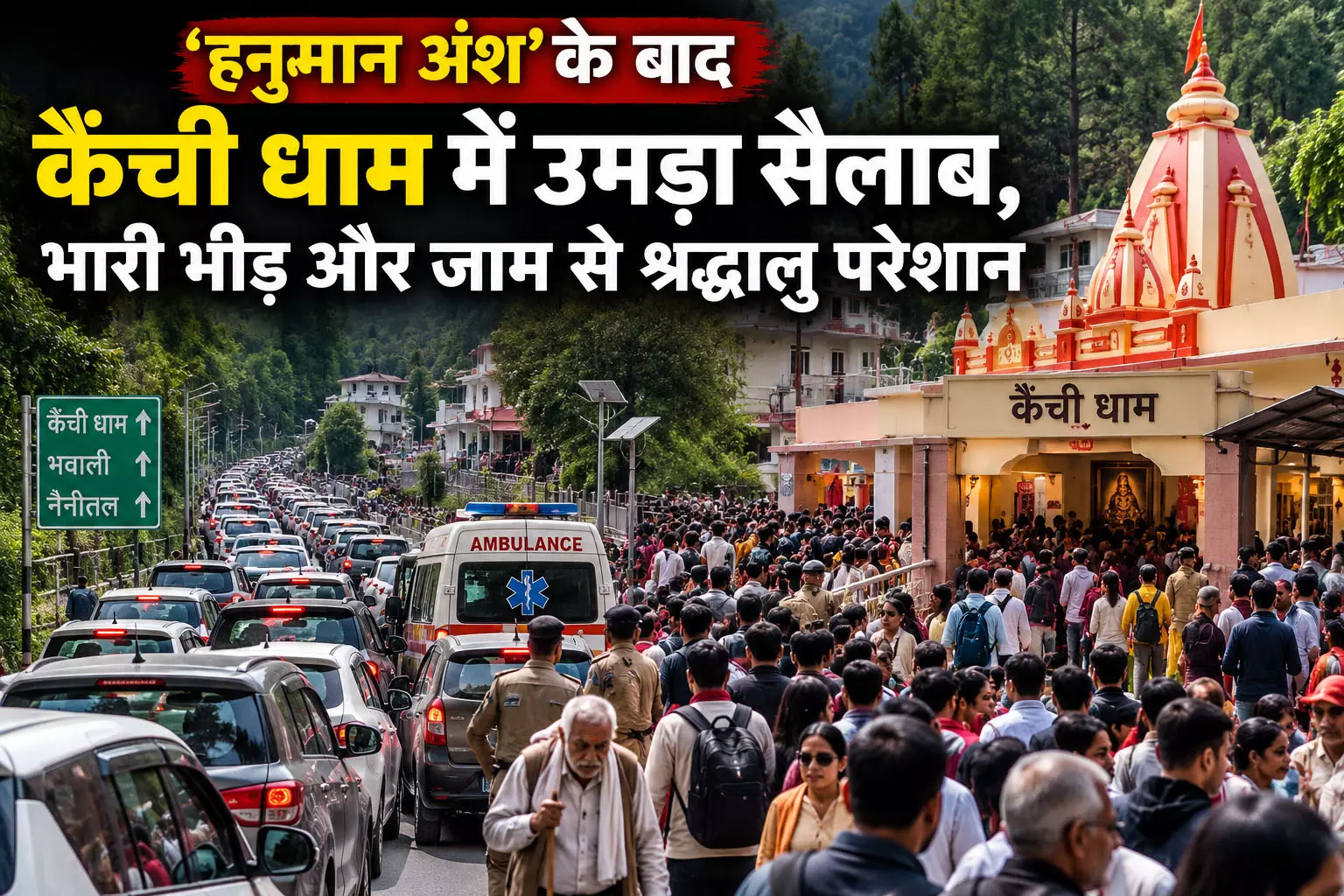 ‘हनुमान अंश’ के बाद कैंची धाम में उमड़ा सैलाब, भारी भीड़ और जाम से श्रद्धालु परेशान ‘हनुमान अंश’ के बाद कैंची धाम में उमड़ा सैलाब, भारी भीड़ और जाम से श्रद्धालु परेशान
