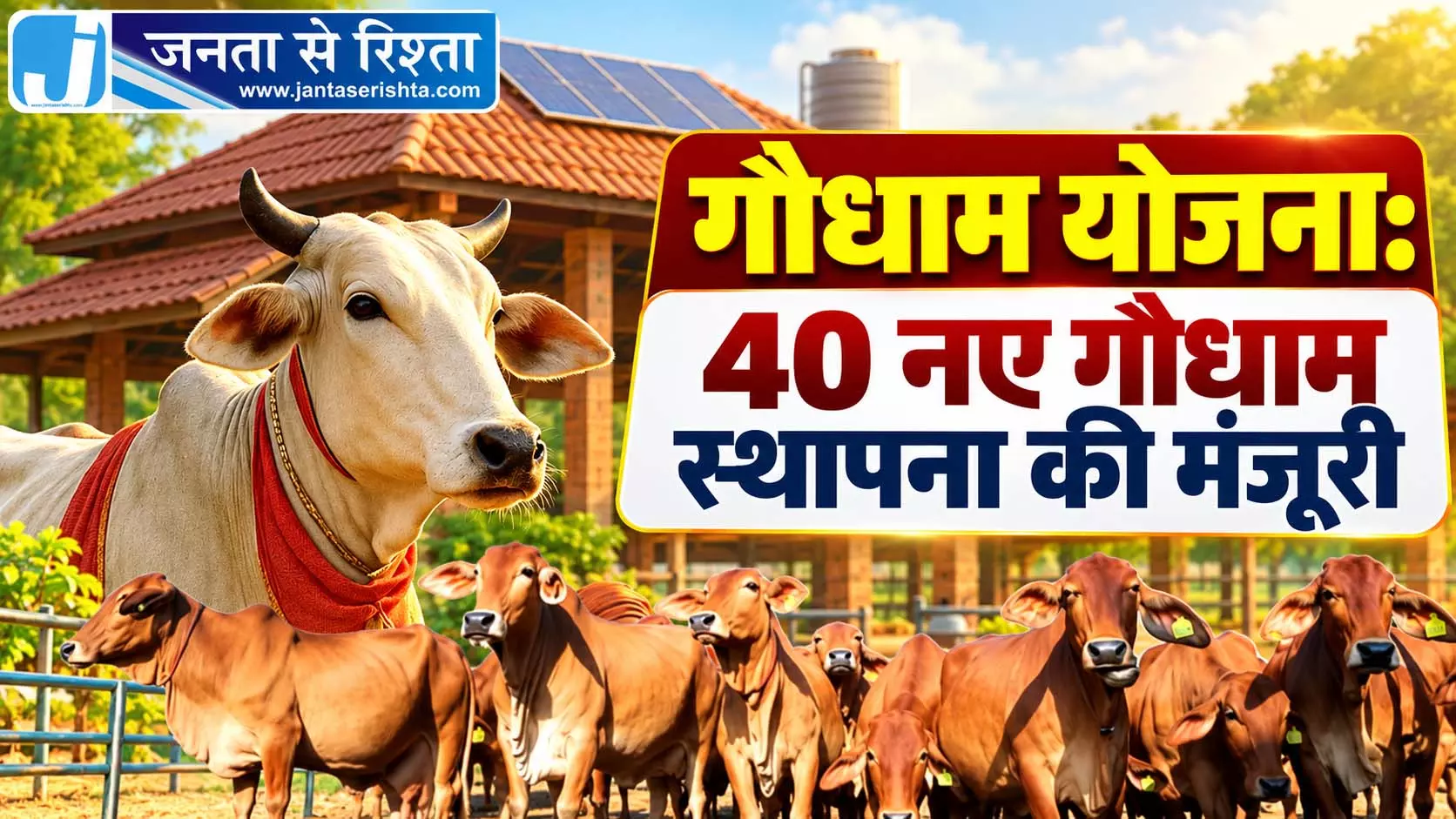गौधाम योजना: 40 नए गौधाम स्थापना की मंजूरी गौधाम योजना: 40 नए गौधाम स्थापना की मंजूरी