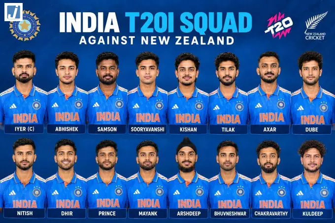 न्यूजीलैंड T20 सीरीज के लिए टीम इंडिया घोषित, श्रेयस अय्यर बने कप्तान न्यूजीलैंड T20 सीरीज के लिए टीम इंडिया घोषित, श्रेयस अय्यर बने कप्तान