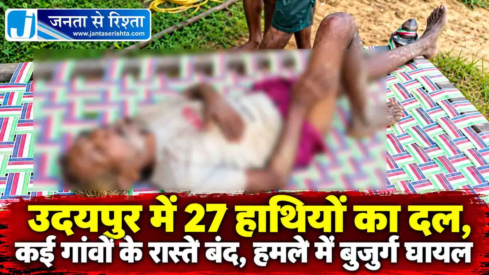उदयपुर में 27 हाथियों का दल, कई गांवों के रास्ते बंद, हमले में बुजुर्ग घायल उदयपुर में 27 हाथियों का दल, कई गांवों के रास्ते बंद, हमले में बुजुर्ग घायल