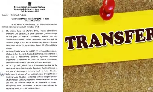 जम्मू-कश्मीर प्रशासन में बड़ा फेरबदल, 49 IAS-JKAS अधिकारियों के तबादले