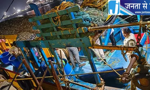 अवैध मछली पकड़ने के आरोप में आंध्र प्रदेश का ट्रॉलर जब्त अवैध मछली पकड़ने के आरोप में आंध्र प्रदेश का ट्रॉलर जब्त