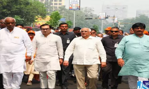 भूपेंद्र पटेल ने सेवा ज्योति यात्रा में लिया हिस्सा