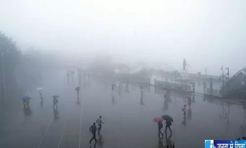 शिमला में बारिश और कोहरे से बदला मौसम