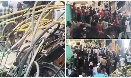 सीमापुरी में जर्जर मकान गिरा, दो लोग घायल; दमकल और पुलिस की टीम बचाव में जुटी