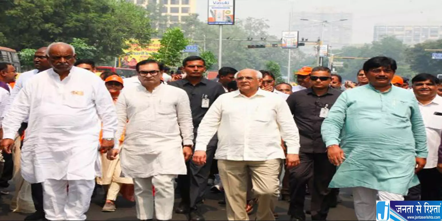 भूपेंद्र पटेल ने सेवा ज्योति यात्रा में लिया हिस्सा भूपेंद्र पटेल ने सेवा ज्योति यात्रा में लिया हिस्सा