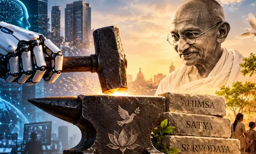 आर्टिफिशियल इंटेलिजेंस और अहिंसा, सत्य, सर्वोदय की निहाई आर्टिफिशियल इंटेलिजेंस और अहिंसा, सत्य, सर्वोदय की निहाई