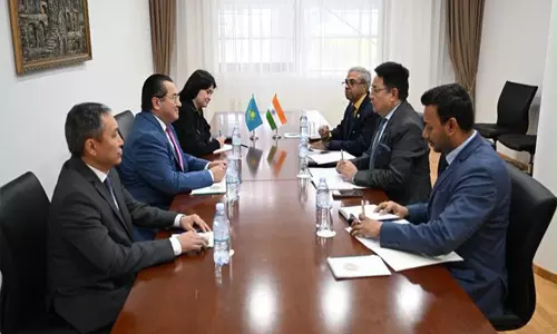भारत और कज़ाकिस्तान के बीच अहम बैठक द्विपक्षीय संबंधों की हुई समीक्षा