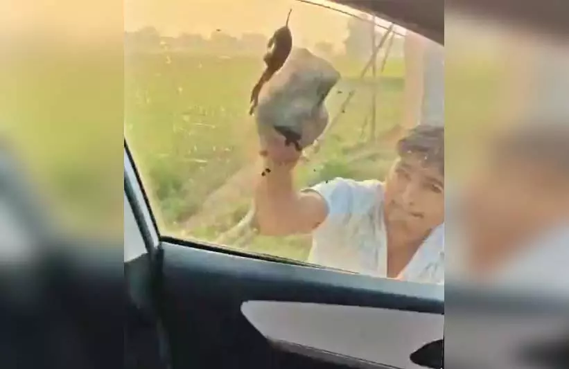 कार सवार मां-बेटी पर ईंट-पत्थरों से हमला, बच्ची की चीखें वीडियो में कैद कार सवार मां-बेटी पर ईंट-पत्थरों से हमला, बच्ची की चीखें वीडियो में कैद