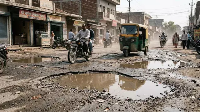 लाखों खर्च कर बनती हैं सड़कें, कुछ समय बाद फिर गड्ढों में तब्दील लाखों खर्च कर बनती हैं सड़कें, कुछ समय बाद फिर गड्ढों में तब्दील