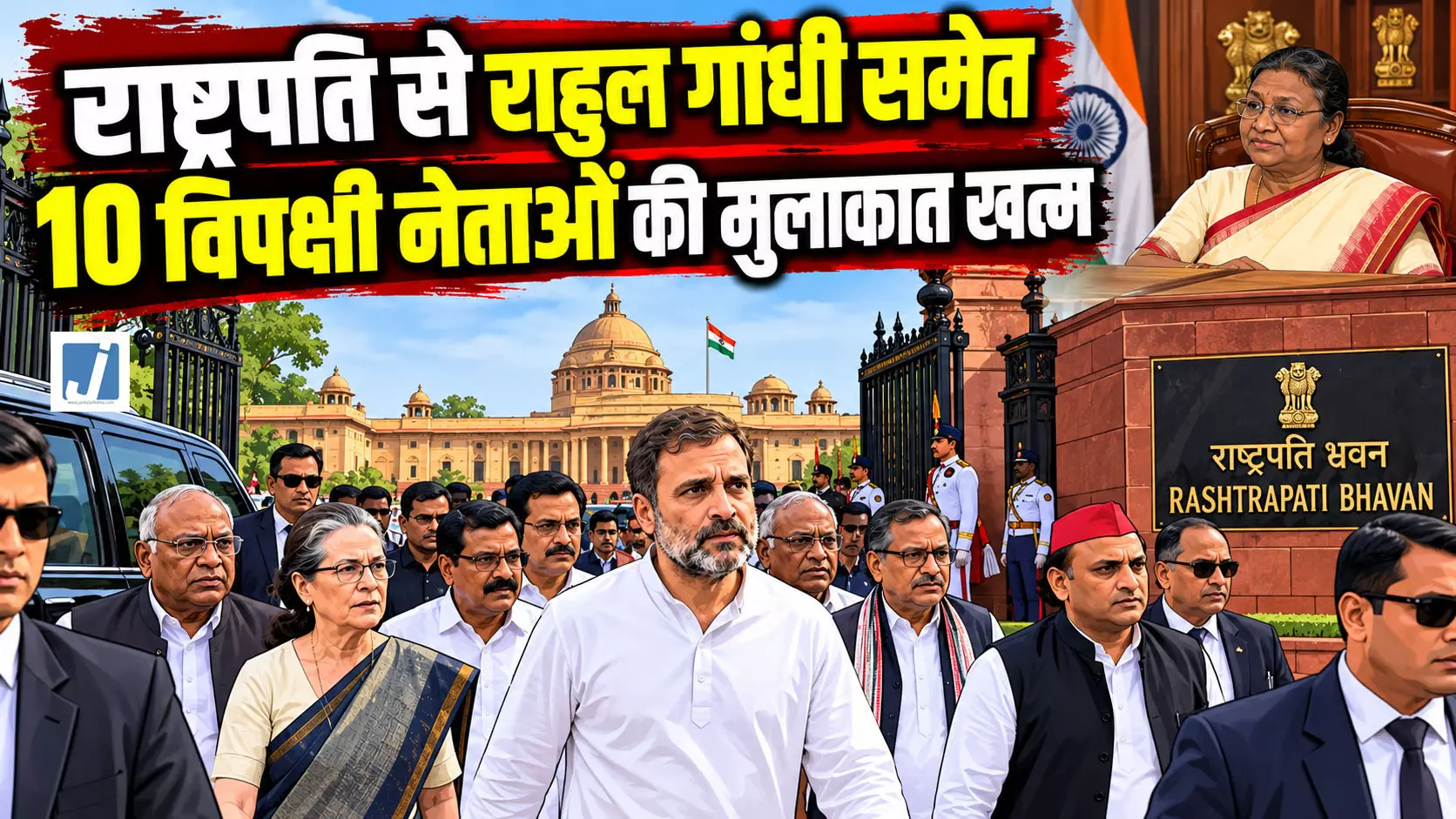 राष्ट्रपति से राहुल गांधी समेत 10 विपक्षी नेताओं की मुलाकात खत्म राष्ट्रपति से राहुल गांधी समेत 10 विपक्षी नेताओं की मुलाकात खत्म