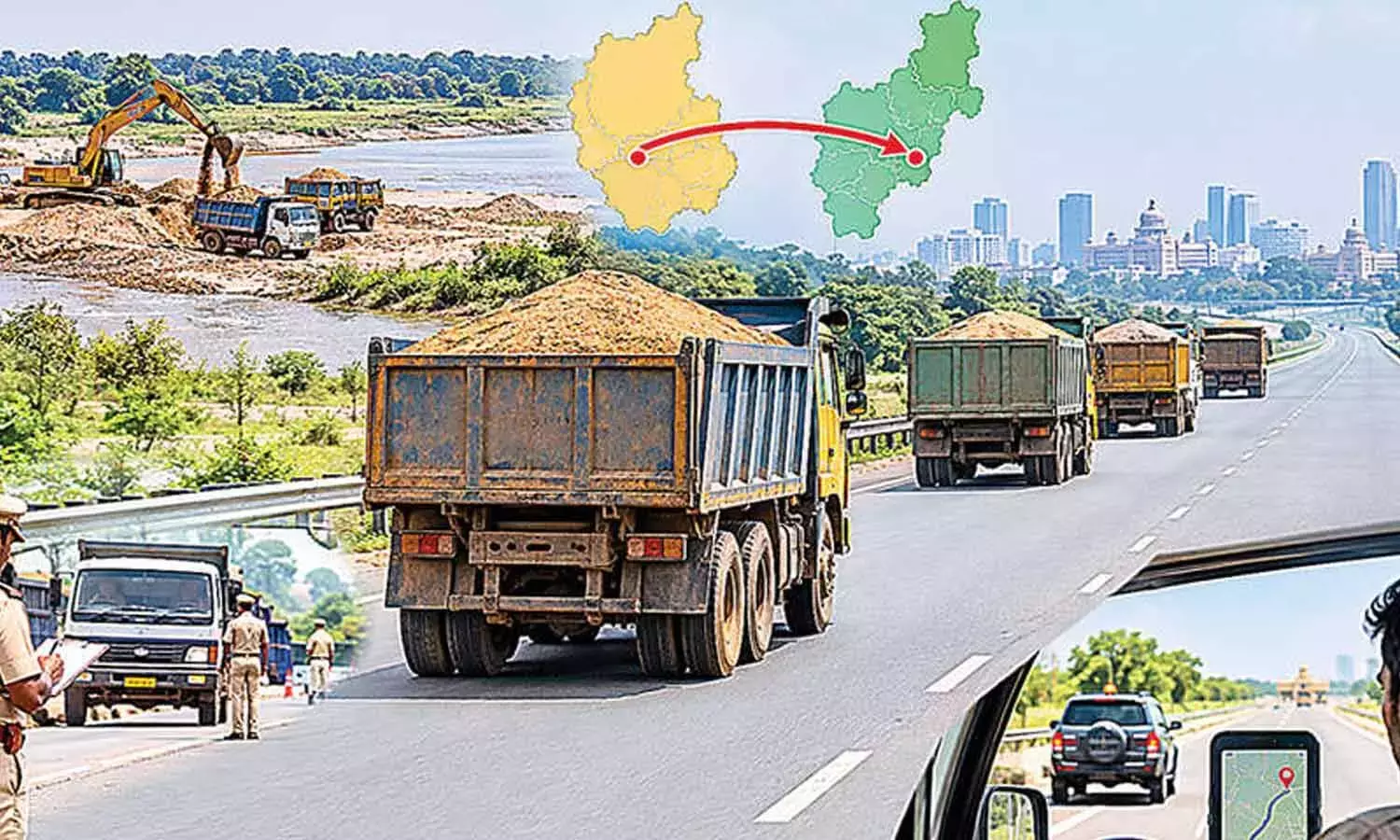 Andhra: चित्तूर में एक्सप्रेसवे कनेक्टिविटी से अवैध रेत ढुलाई को बढ़ावा मिल रहा है