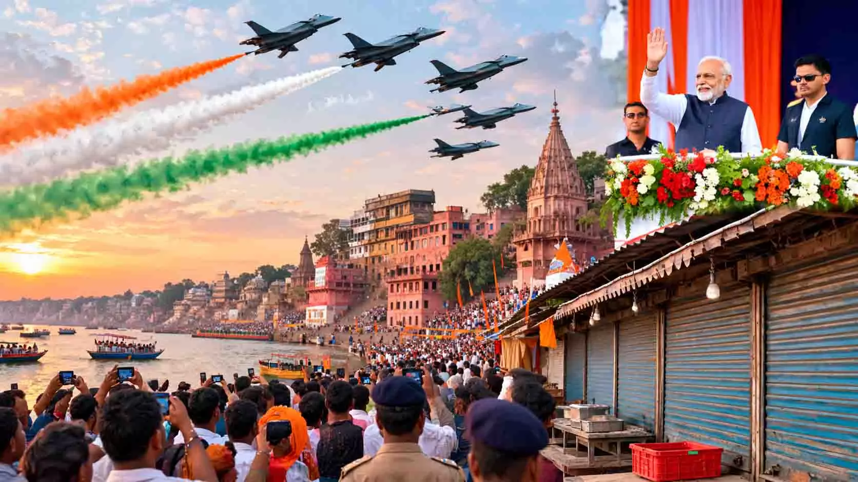 नमो घाट पर गरजेंगे लड़ाकू विमान, वाराणसी एयर शो में शामिल हो सकते हैं पीएम मोदी नमो घाट पर गरजेंगे लड़ाकू विमान, वाराणसी एयर शो में शामिल हो सकते हैं पीएम मोदी