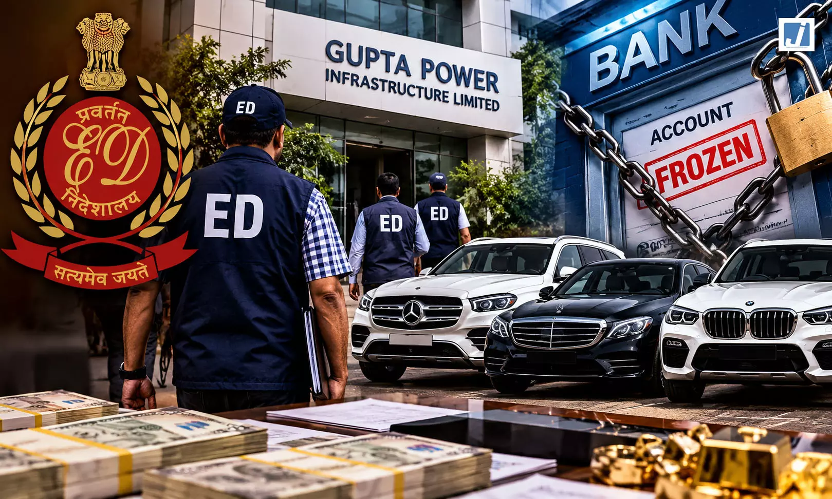 ED का बड़ा एक्शन! 139 बैंक खाते फ्रीज, मर्सिडीज-BMW जब्त ED का बड़ा एक्शन! 139 बैंक खाते फ्रीज, मर्सिडीज-BMW जब्त