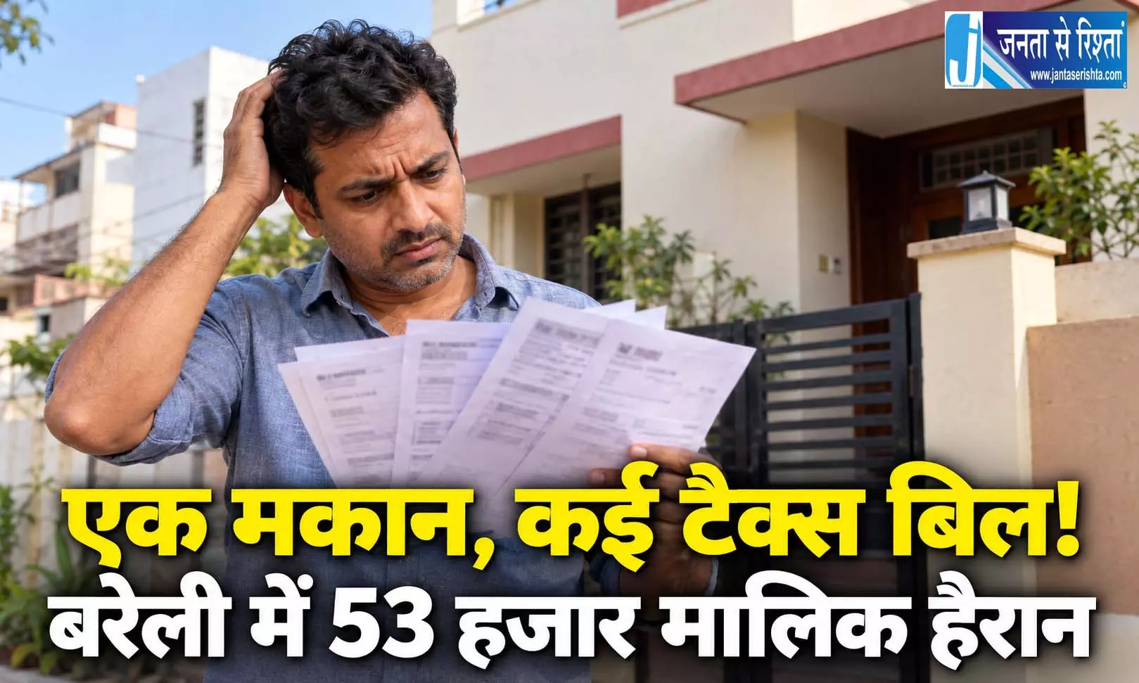 एक मकान, कई टैक्स बिल! बरेली में 53 हजार मालिक हैरान एक मकान, कई टैक्स बिल! बरेली में 53 हजार मालिक हैरान