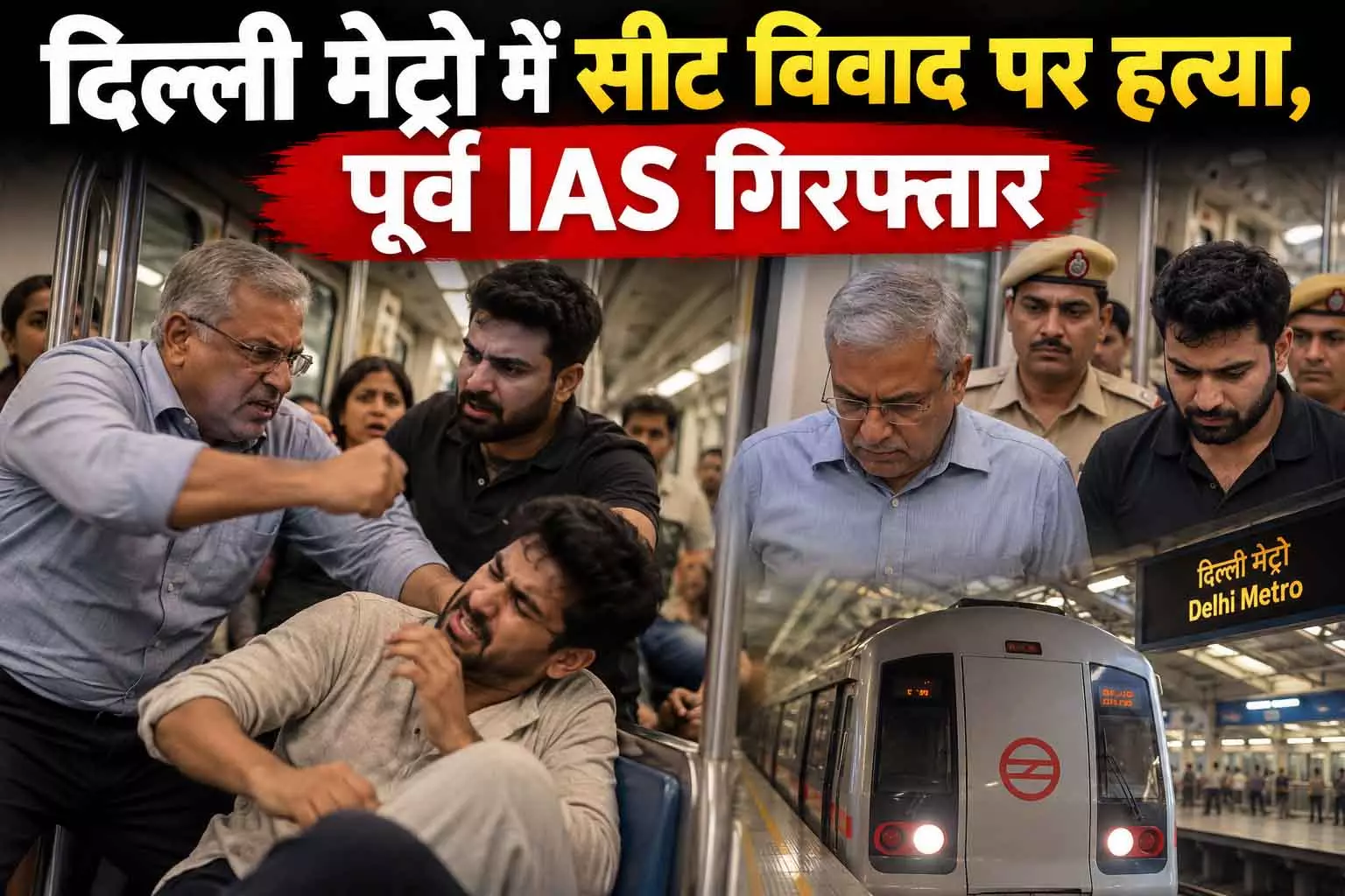 दिल्ली मेट्रो में सीट विवाद पर हत्या, पूर्व IAS गिरफ्तार दिल्ली मेट्रो में सीट विवाद पर हत्या, पूर्व IAS गिरफ्तार