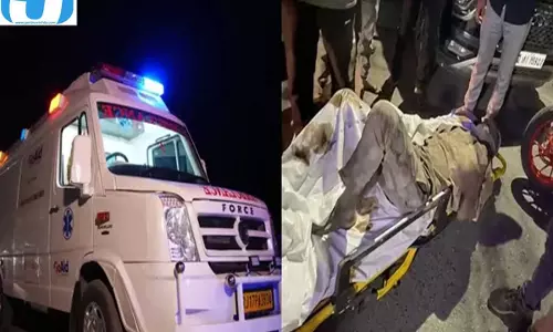 चलती एंबुलेंस से स्ट्रेचर समेत गिरा मरीज, 90 सेकंड बाद लौटा ड्राइवर