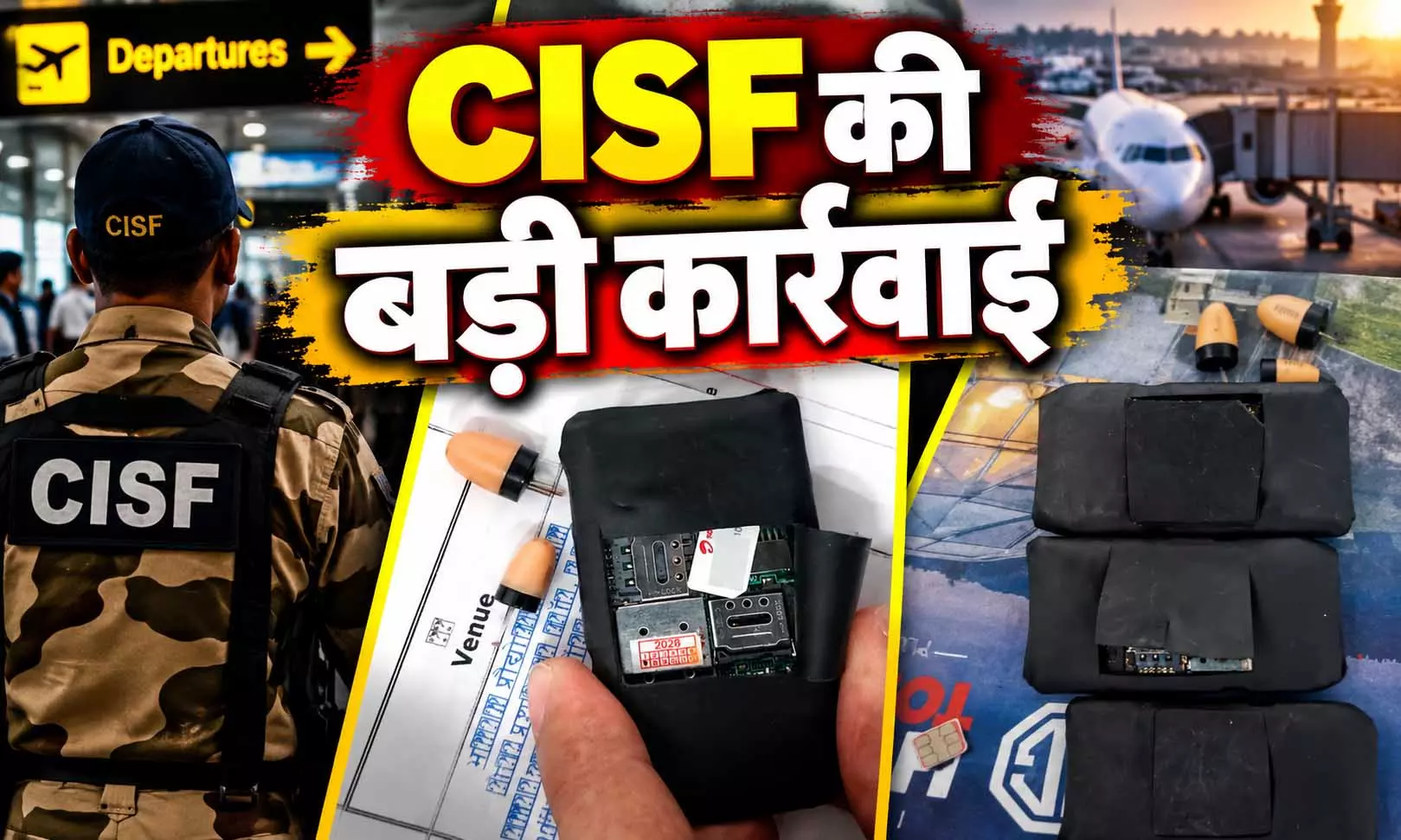 एयरपोर्ट पर CISF की बड़ी कार्रवाई, परीक्षा में नकल कराने वाले गैजेट्स के साथ दो यात्री गिरफ्तार एयरपोर्ट पर CISF की बड़ी कार्रवाई, परीक्षा में नकल कराने वाले गैजेट्स के साथ दो यात्री गिरफ्तार