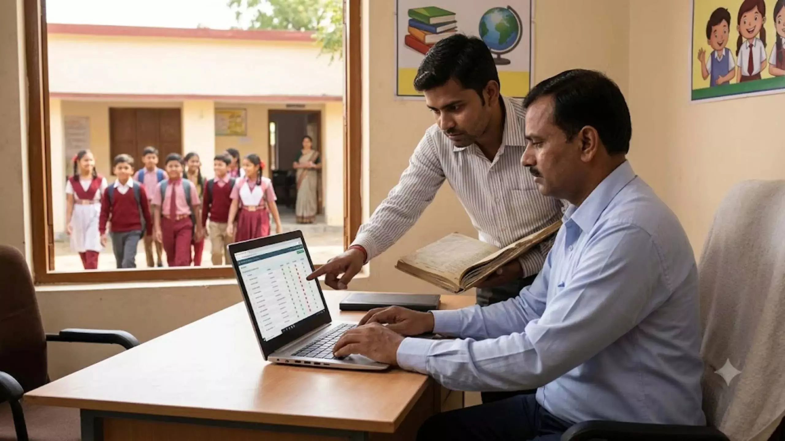 अटेंडेंस एंट्री पर गाज, 390 स्कूलों के शिक्षकों का वेतन अटका अटेंडेंस एंट्री पर गाज, 390 स्कूलों के शिक्षकों का वेतन अटका