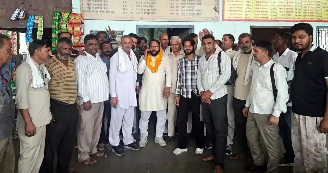 दयानंद सरसाना के भादरा पहुंचने पर समर्थकों में उत्साह