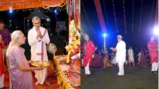 जनभवन में गरबा महोत्सव की धूम, राज्यपाल आनंदीबेन पटेल ने की आरती जनभवन में गरबा महोत्सव की धूम, राज्यपाल आनंदीबेन पटेल ने की आरती