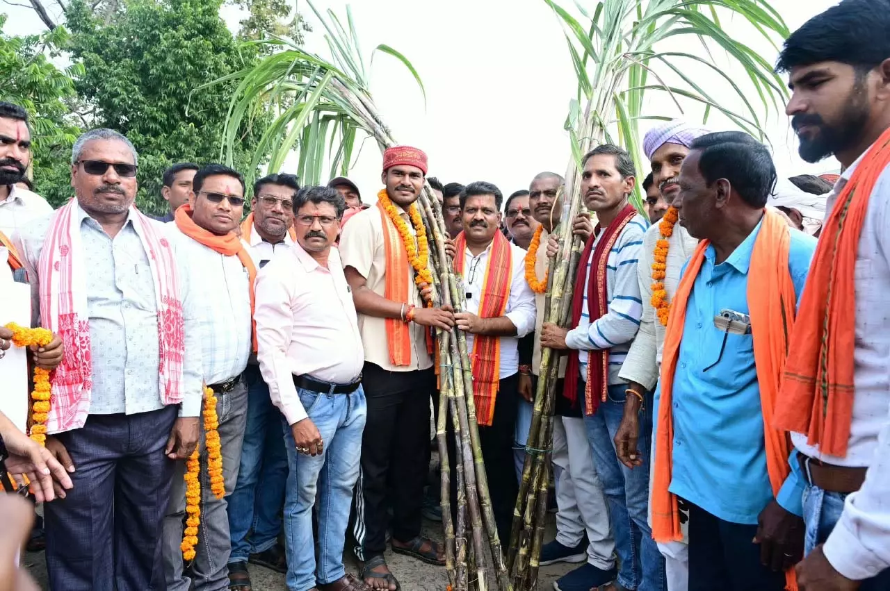 गन्ने का मूल्य 425 रुपये प्रति क्विंटल होने पर किसानों में खुशी गन्ने का मूल्य 425 रुपये प्रति क्विंटल होने पर किसानों में खुशी