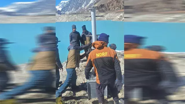 संवेदनशील ग्लेशियर झील में लगा चेतावनी तंत्र, सैटेलाइट से मिलेगी जानकारी