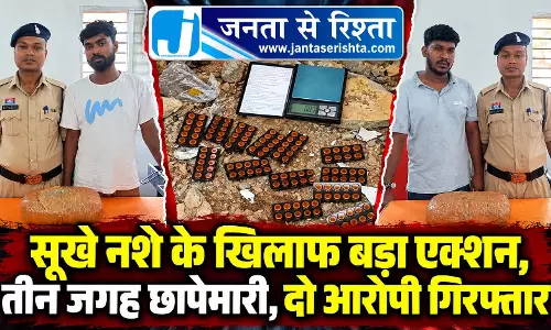सूखे नशे के खिलाफ बड़ा एक्शन, तीन जगह छापेमारी, दो आरोपी गिरफ्तार