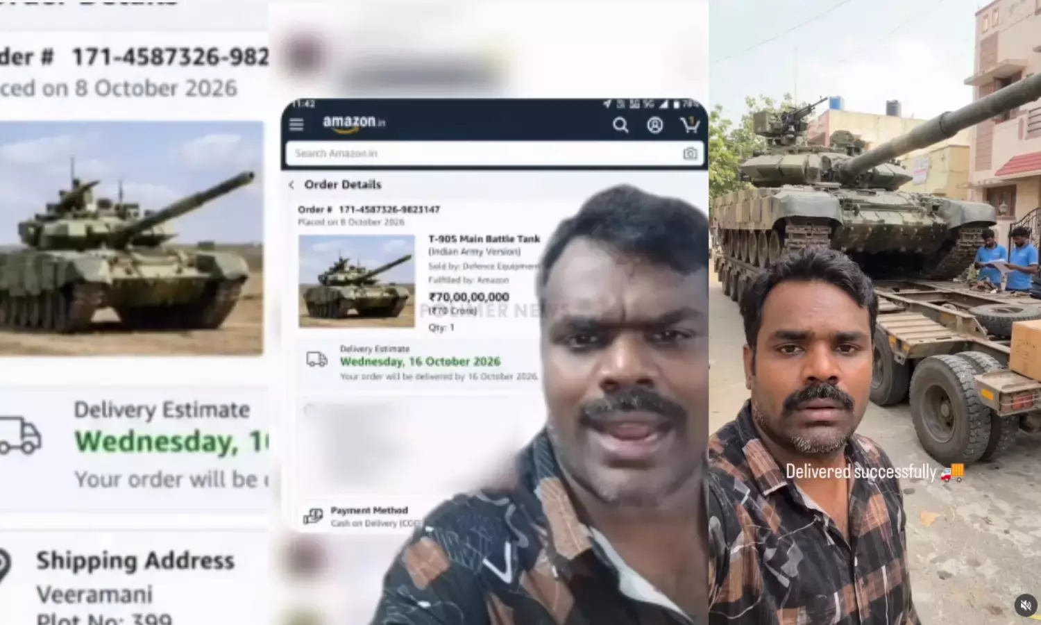 मदुरै के इन्फ्लुएंसर ने घर छोड़ा, शरारती लोगों ने COD पर JCB और मिलिट्री टैंक मंगवाए थे