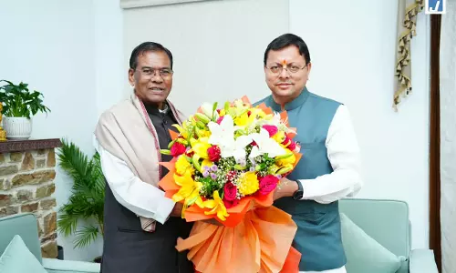मुख्यमंत्री पुष्कर सिंह धामी से सांसद फग्गन सिंह कुलस्ते ने की शिष्टाचार भेंट मुख्यमंत्री पुष्कर सिंह धामी से सांसद फग्गन सिंह कुलस्ते ने की शिष्टाचार भेंट