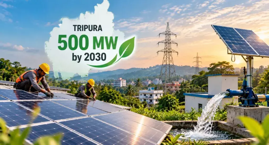 ग्रीन एनर्जी की ओर त्रिपुरा: 2030 तक 500 मेगावाट का बड़ा लक्ष्य। ग्रीन एनर्जी की ओर त्रिपुरा: 2030 तक 500 मेगावाट का बड़ा लक्ष्य।