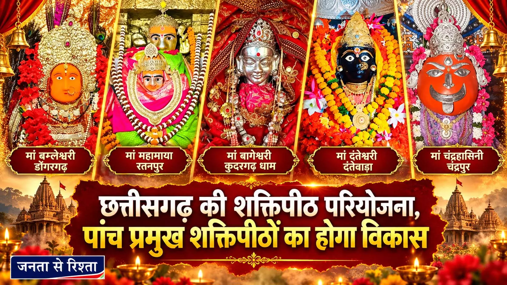 छत्तीसगढ़ की शक्तिपीठ परियोजना, पांच प्रमुख शक्तिपीठों का होगा विकास छत्तीसगढ़ की शक्तिपीठ परियोजना, पांच प्रमुख शक्तिपीठों का होगा विकास