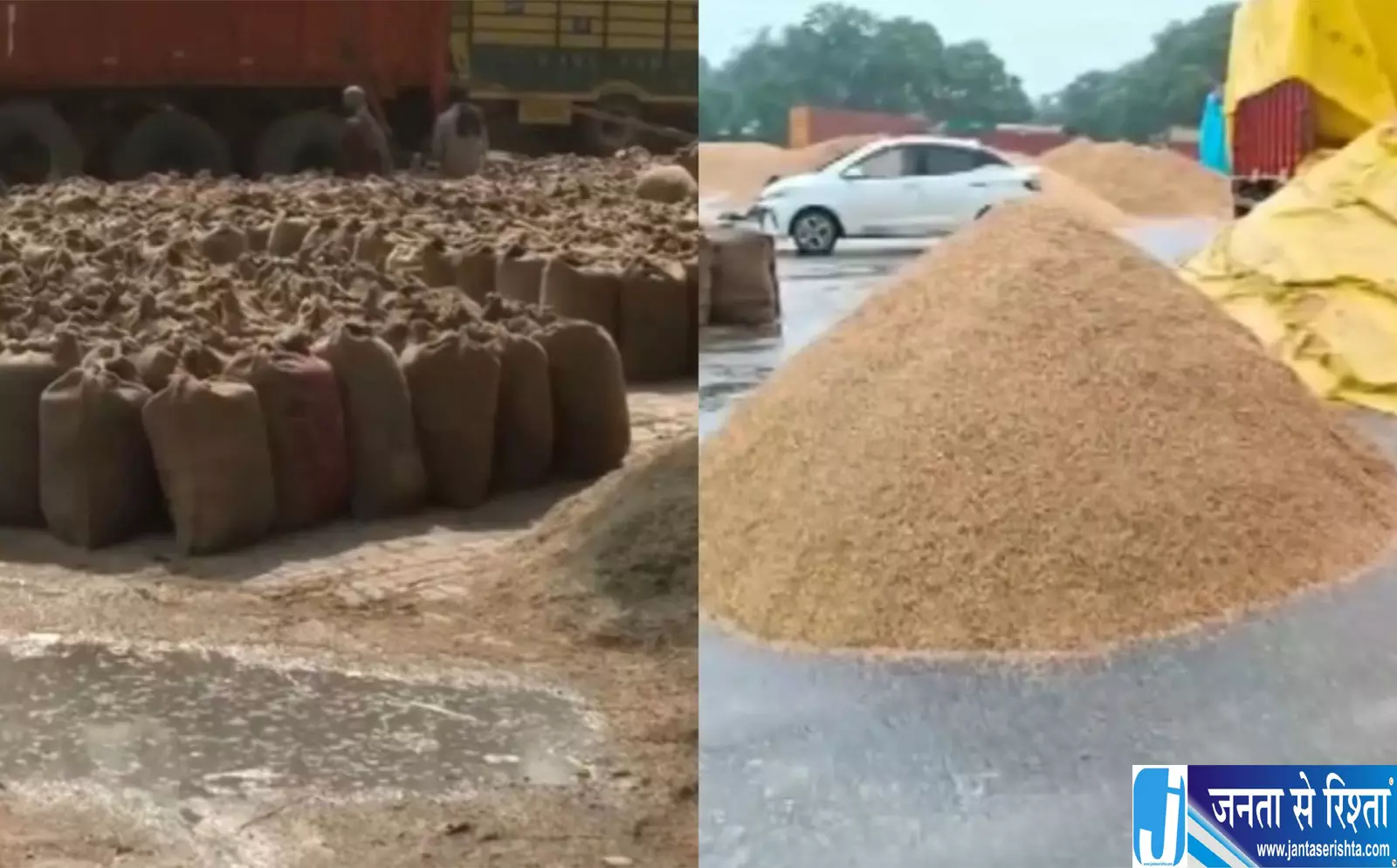 मंडियों में भीग गई किसानों की उपज भारी बारिश से बड़ा नुकसान मंडियों में भीग गई किसानों की उपज भारी बारिश से बड़ा नुकसान