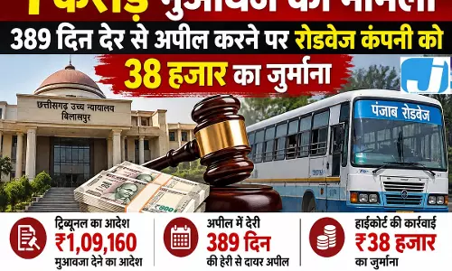 1 करोड़ मुआवजे का मामला! 389 दिन देर से अपील करने पर कंपनी को लगा 38 हजार का जुर्माना