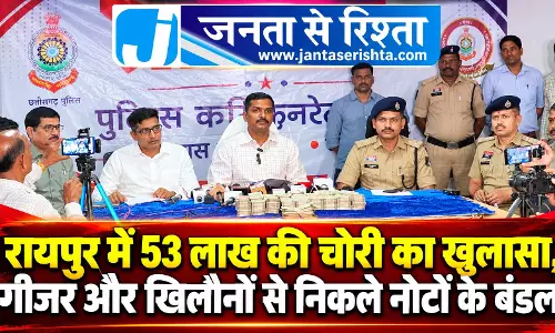 रायपुर में 53 लाख की चोरी का खुलासा, गीजर और खिलौनों से निकले नोटों के बंडल रायपुर में 53 लाख की चोरी का खुलासा, गीजर और खिलौनों से निकले नोटों के बंडल
