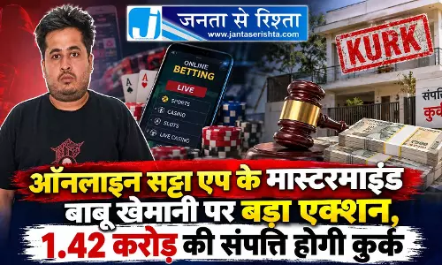 ऑनलाइन सट्टा एप के मास्टरमाइंड बाबू खेमानी पर बड़ा एक्शन, 1.42 करोड़ की संपत्ति होगी कुर्क