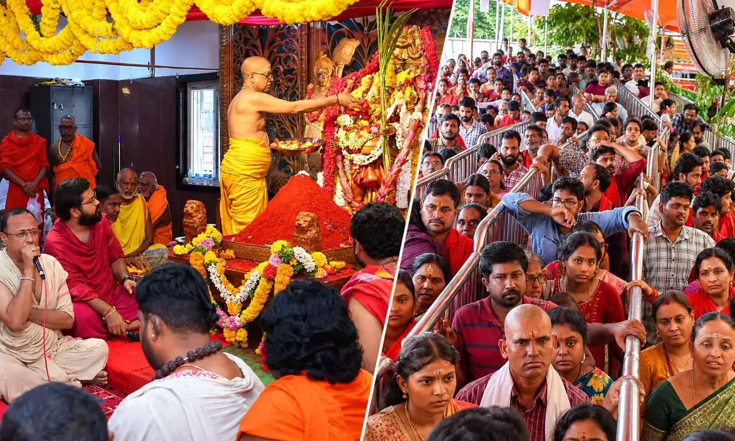Andhra: देवी दुर्गा श्री ललिता त्रिपुर सुंदरी के रूप में प्रकट होती हैं Andhra: देवी दुर्गा श्री ललिता त्रिपुर सुंदरी के रूप में प्रकट होती हैं