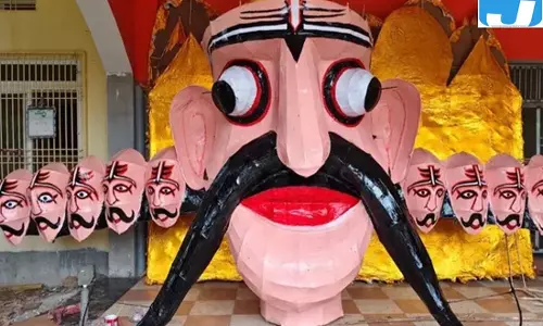 घोसैठ में पहली बार रावण दहन, 55 फीट का दशानन बनेगा आकर्षण