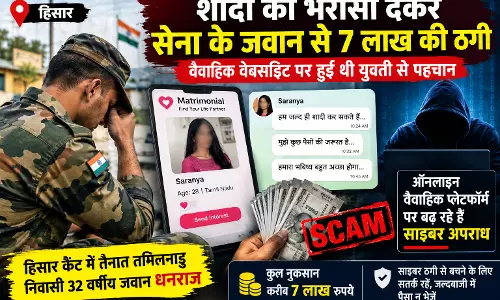हिसार में जवान से 7 लाख की ठगी, लुटेरी दुल्हन फरार