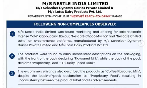 Nestlé और HUL को FSSAI का नोटिस, दो कंपनियों के लाइसेंस निलंबित