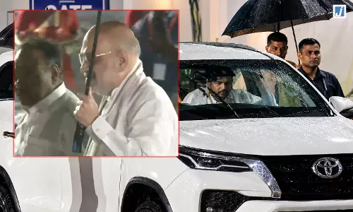 महा सप्तमी पर कोलकाता पहुंचे केंद्रीय मंत्री अमित शाह....