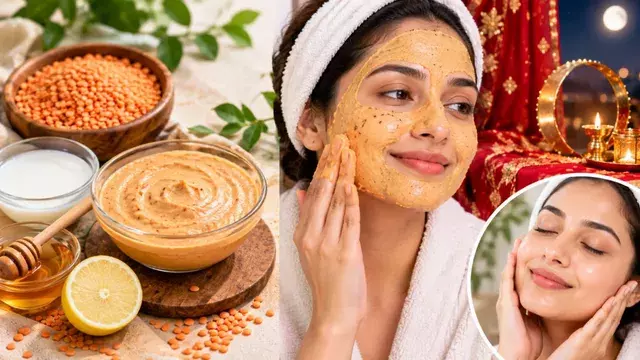 करवाचौथ से पहले घर पर स्किन केयर, जानें मसूर दाल फेस पैक बनाने का तरीका करवाचौथ से पहले घर पर स्किन केयर, जानें मसूर दाल फेस पैक बनाने का तरीका