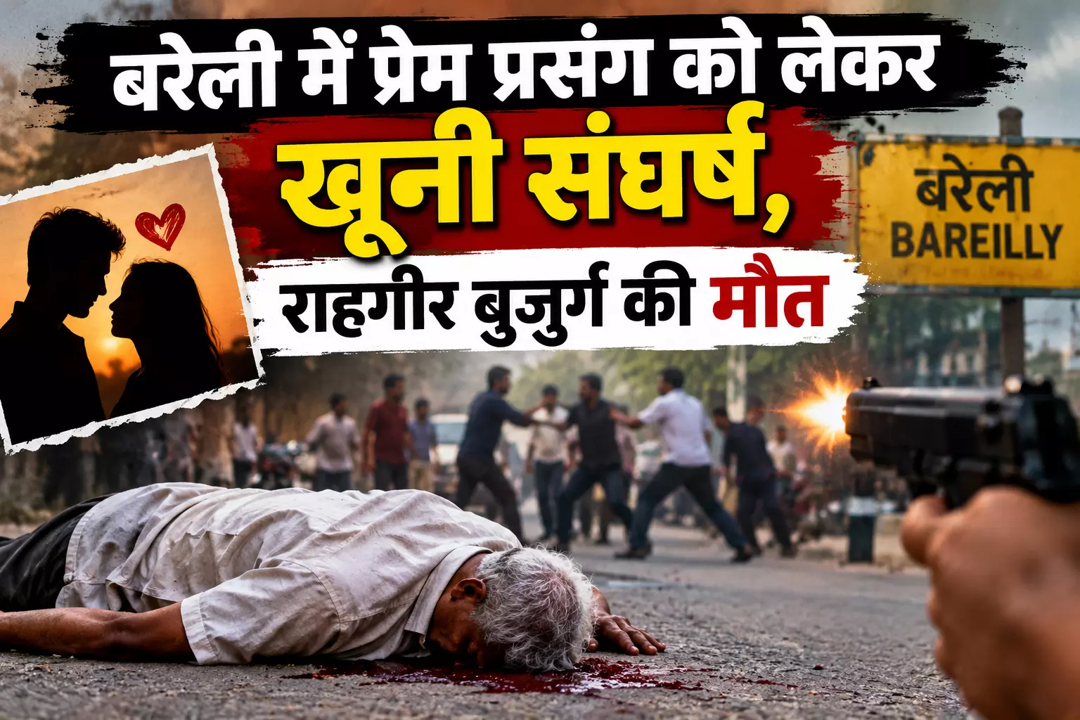 बरेली में प्रेम प्रसंग को लेकर खूनी संघर्ष, राहगीर बुजुर्ग की मौत बरेली में प्रेम प्रसंग को लेकर खूनी संघर्ष, राहगीर बुजुर्ग की मौत