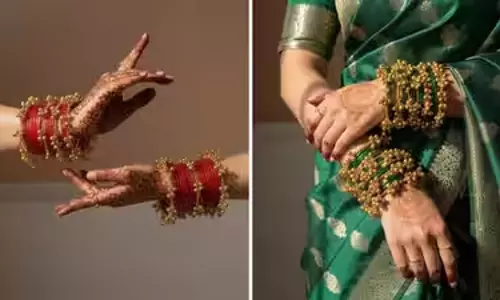 करवाचौथ लुक में चार चांद लगाएंगी लाल-हरी चूड़ियां