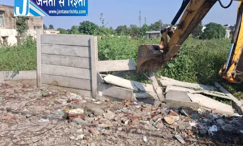 यमुनानगर में अवैध कॉलोनी पर कार्रवाई, कच्ची सड़कें ध्वस्त