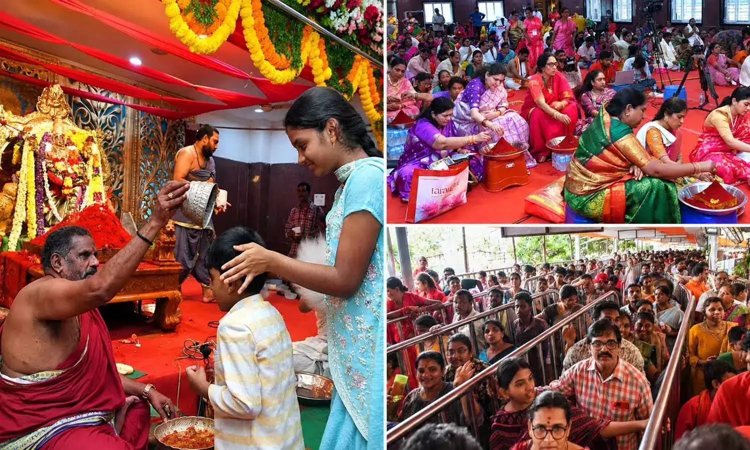 Andhra: महालक्ष्मी अवतार इंद्रकीलाद्री में भारी भीड़ खींचता है Andhra: महालक्ष्मी अवतार इंद्रकीलाद्री में भारी भीड़ खींचता है